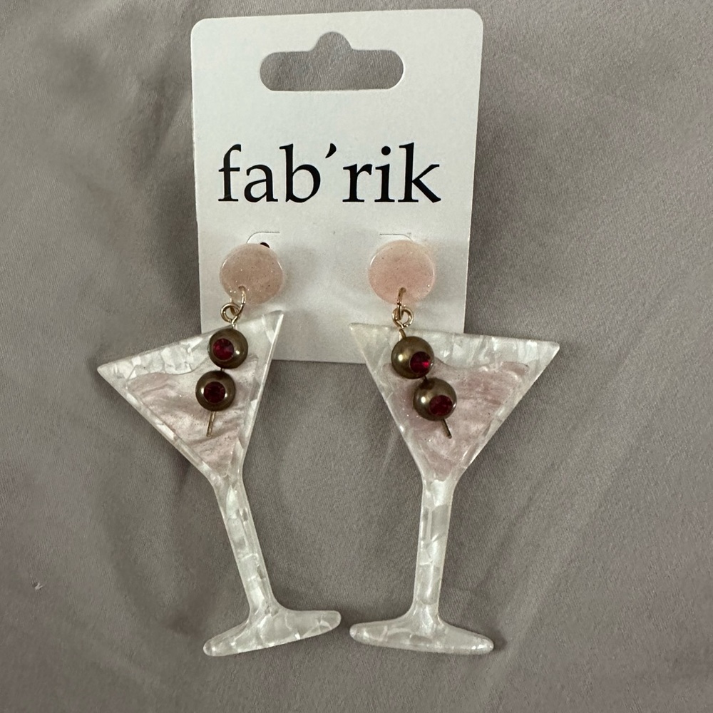 Fab’rik NWT Martini glass Earrings